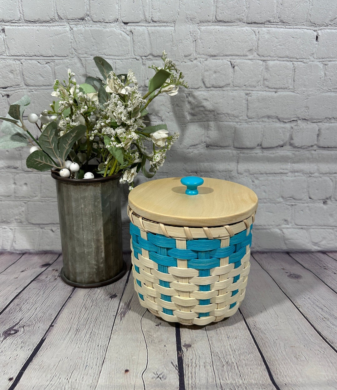 Lidded Toilet Paper Basket Single Roll Storage Basketcanister Basket