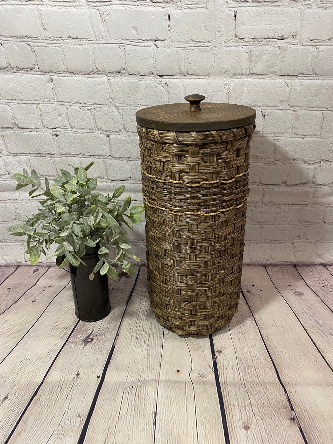 Toilet Paper Basket with a LidBathroom Tissue Etsy