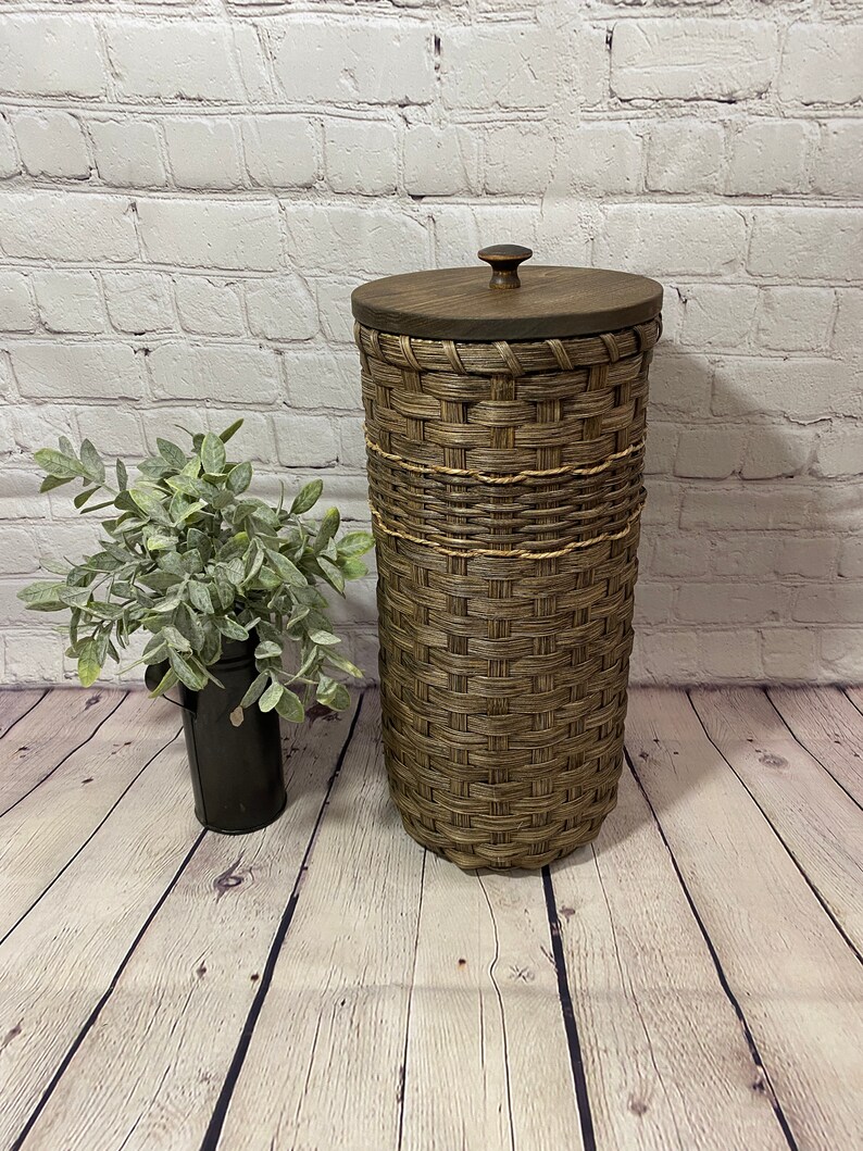 Toilet Paper Basket with a LidBathroom Tissue Etsy