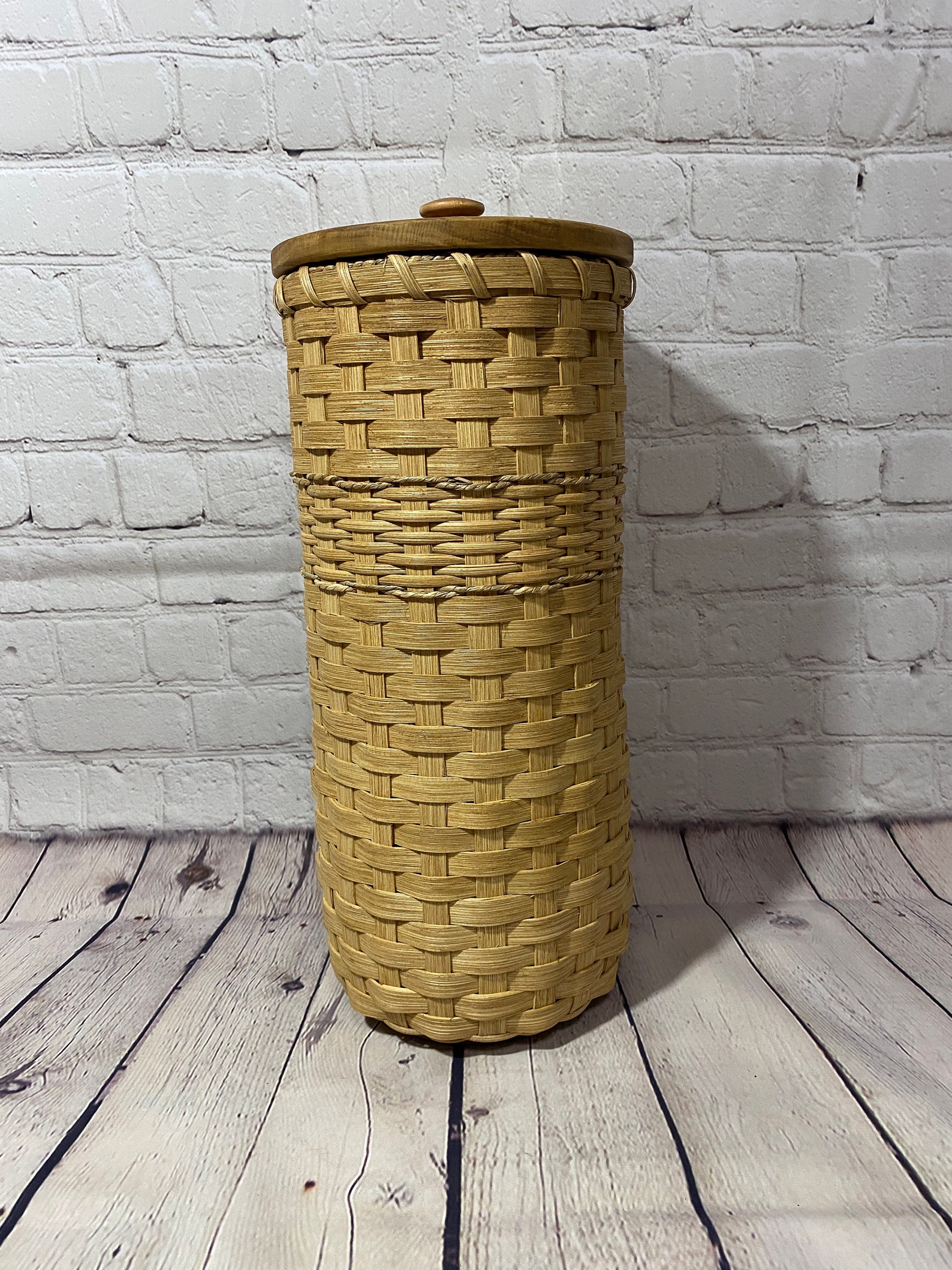 Toilet Paper Basket With Lidbathroom Tissue Baskettall Etsy
