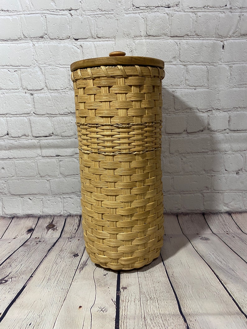 Toilet Paper Basket With Lidbathroom Tissue Baskettall Etsy