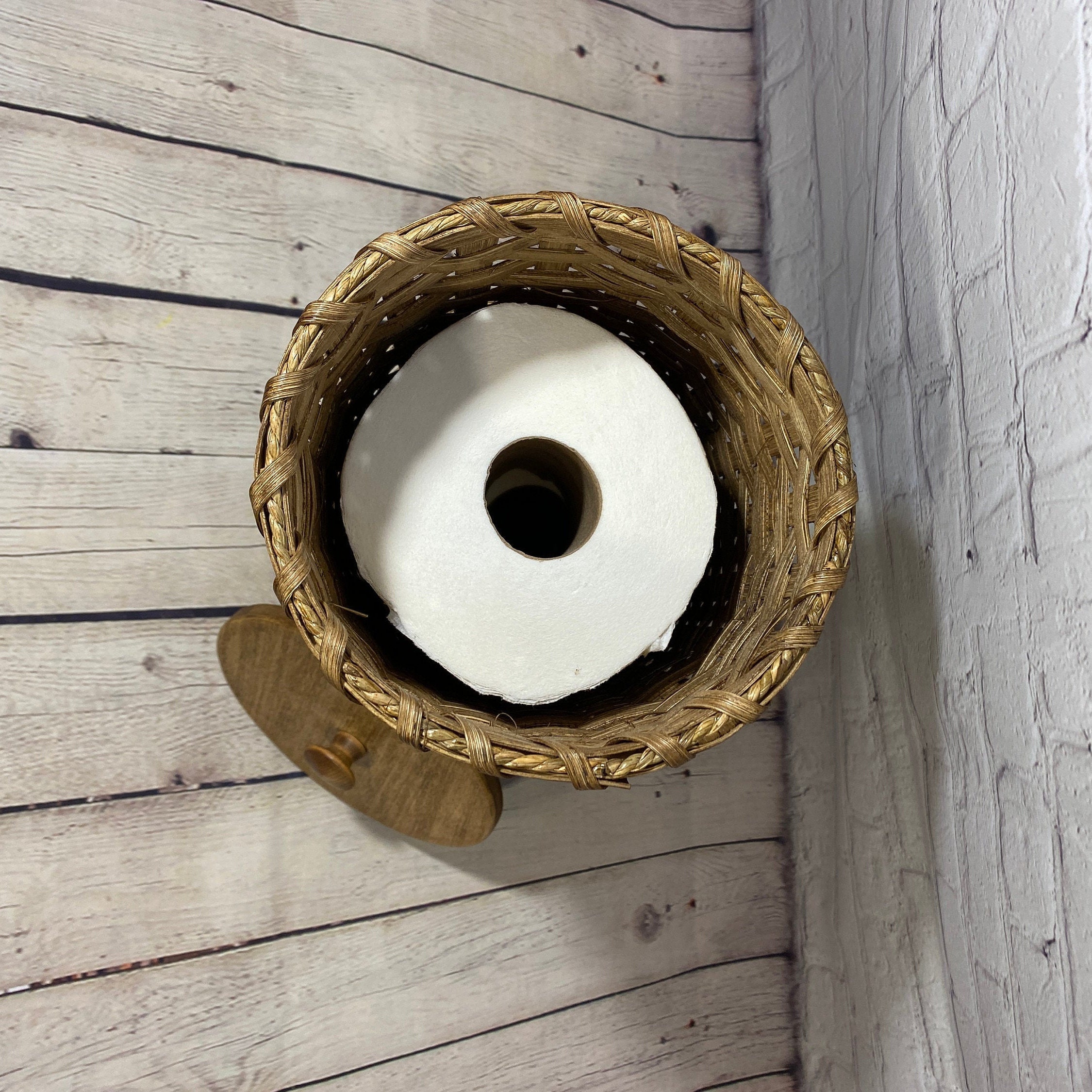 Toilet Paper Basket With Lidbathroom Tissue Baskettall Etsy