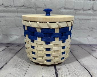 Lidded Toilet Paper Basket- Single Roll- Storage Basket-Canister Basket