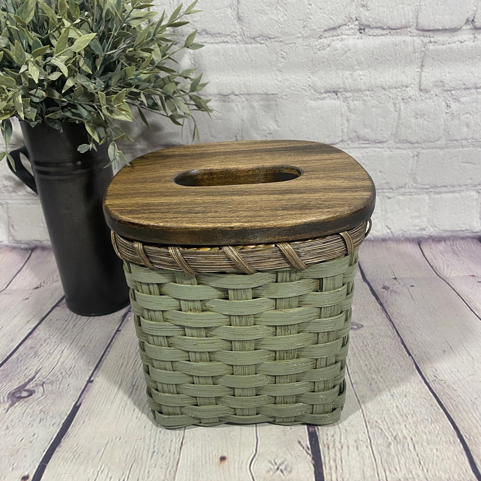 Tissue Baskettissue Boxhandwoven Basket Etsy