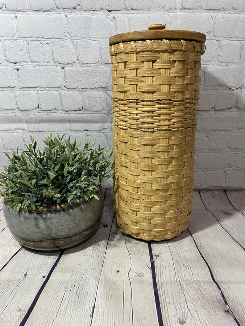 Toilet Paper Basket With Lidbathroom Tissue Baskettall Etsy