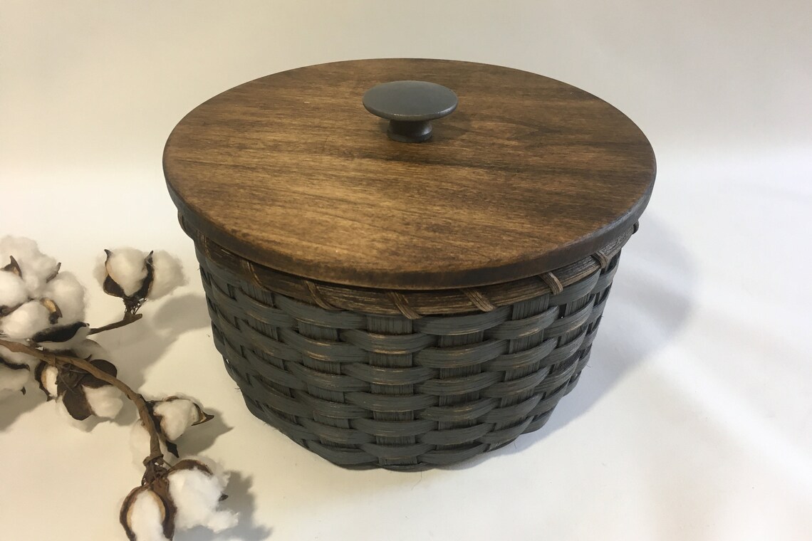 Storage Basketpaper Plate Basketround Baskethandwoven Etsy