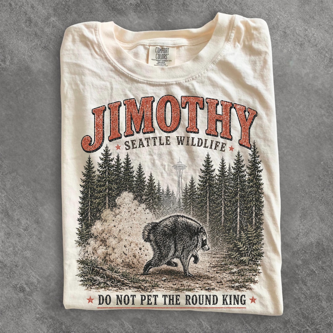 Jimothy Raccoon Shirt, Viral Seattle Raccoon Tee, Funny Round King T Shirt, Vintage Pacifi