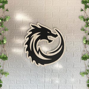 Dragon Wood Wall Art: Laser Cut Home Decor