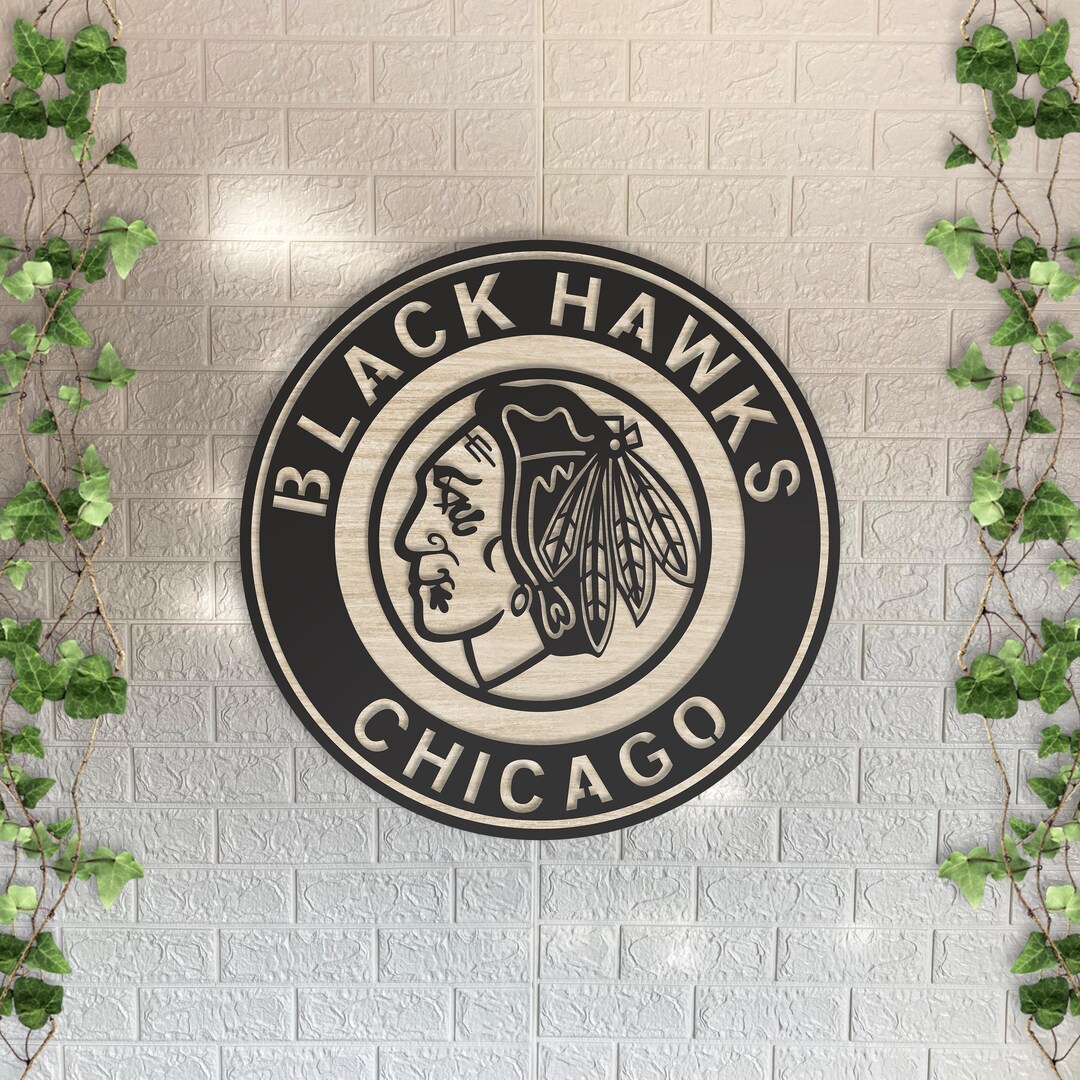 Chicago Blackhawks Wood Wall Decor: Laser Cut Sports Team Art - Etsy