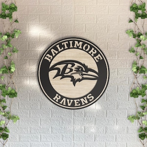 Baltimore Ravens Wood Wall Decor: Laser Cut NFL Art