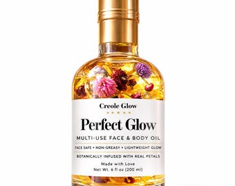 Olejek botaniczny do twarzy i ciała Creole Glow | Nawilżający, lekki krem nawilżający dla promiennej skóry