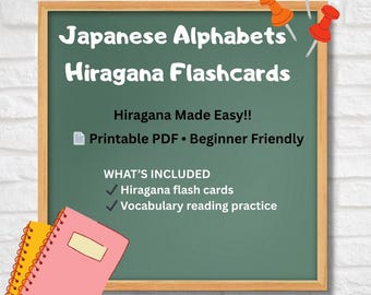 Hiragana Flashcards PDF | Easy Japanese Alphabet Study Cards