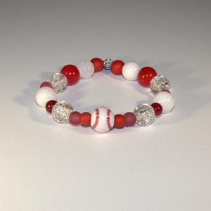 Baseball beaded bracelet
