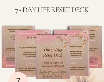 7-Day Reset Card Deck: Mindfulness Reflection (PDF Pattern)