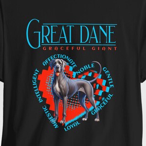 Great Dane Graceful Giant Unisex Shirt, Great Dane Lover Top, Dog Owner Gift, Great Dane Mom, Great Dane Dad, Great Dane Puppy, Dog Lovers