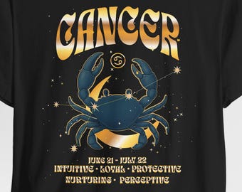 Camiseta del zodiaco Cáncer: Camiseta astrológica del cangrejo celestial