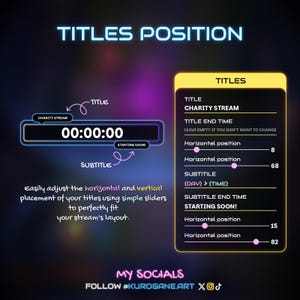Countdown Timer & Stopwatch Widget - Triggered with Chat Commands - Twitch and Kick - Instant Download image 4