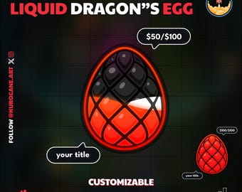Dragon's Egg Liquid Goal Widget for Twitch – Sub, Follower & Tip Tracker - Instant Download