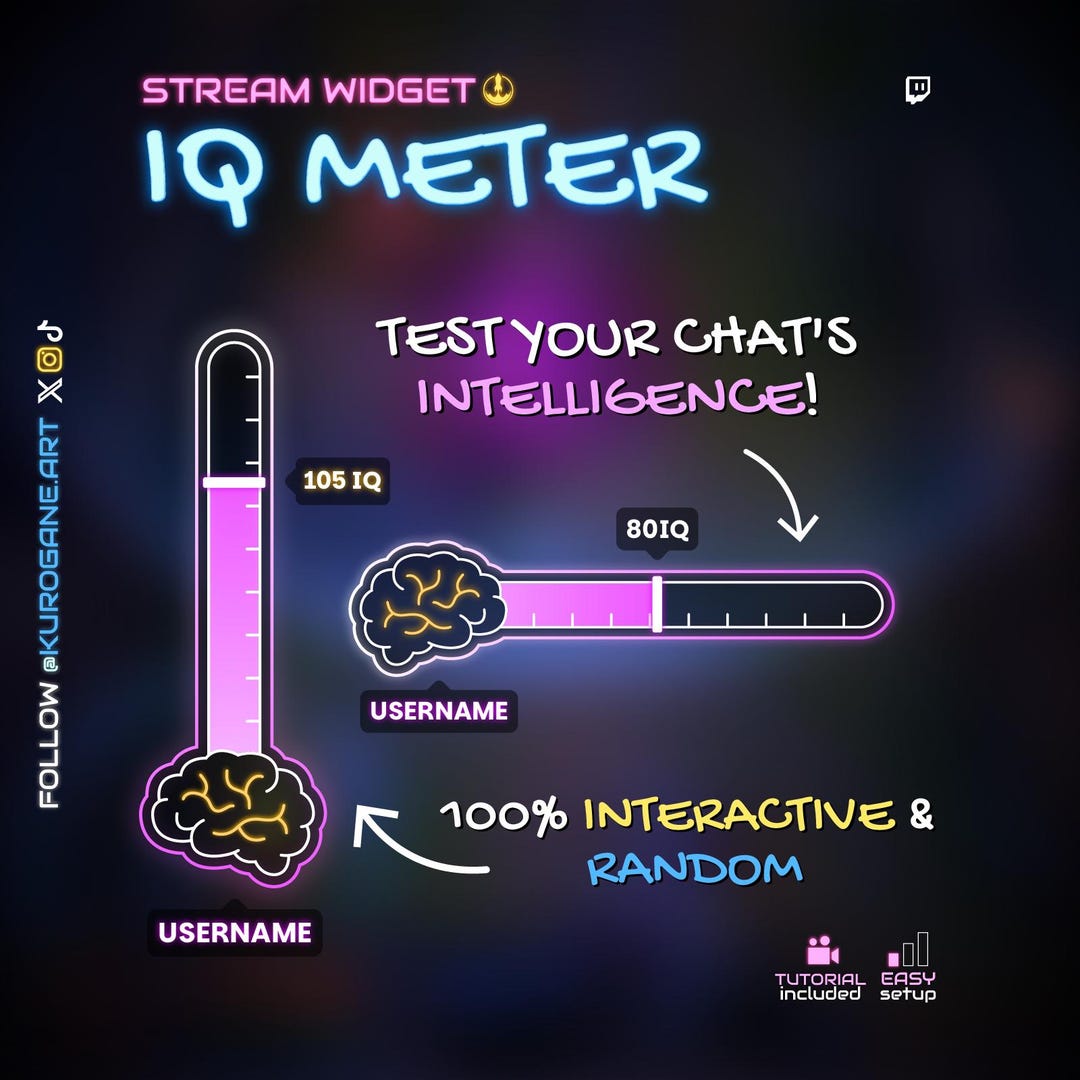 Stream Widget - IQ Meter - Trigger With Channel Points or Chat Command ...