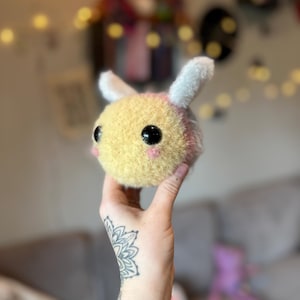 Handmade Crochet Bee Amigurumi stuffie, Cute Bumble Bee plush, Gift for Bee Lovers rainbow colorful bee