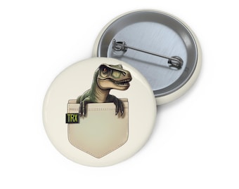 Custom Dinosaur Pin Buttons | Fun Accessories, Cute Gifts, Party Favors, Trendy Badges, Collectible Pins