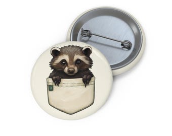 Personalisierte Honig Dachs Pin Buttons | Niedliches Tierabzeichen für Kinder, Geschenke für Naturliebhaber, umweltfreundliches Zubehör, Taschenfreund-Pins