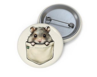 Niedliche Hamster Tasche Pin Buttons | Anpassbares Geschenk für Tierliebhaber, süße Accessoires, lustige Partygeschenke, Erinnerungsstücke an Tierliebhaber