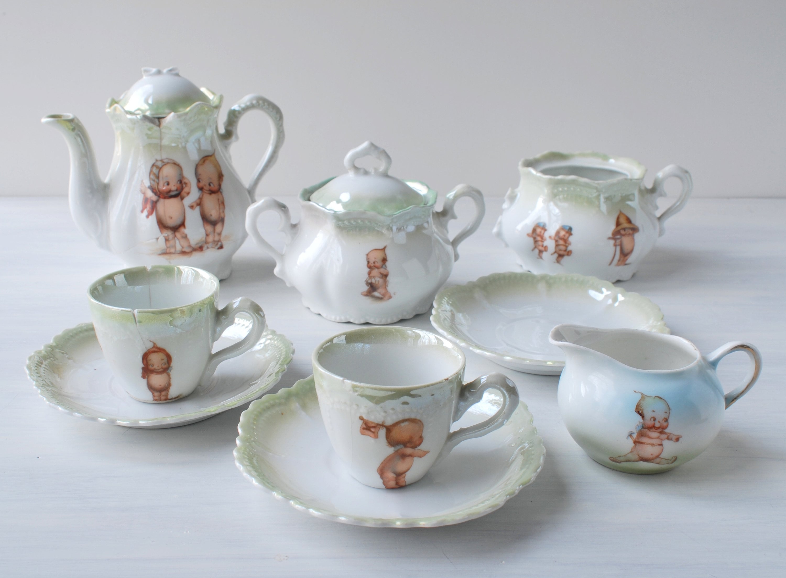 ローズオニール キューピー カップ&ソーサー他 食器セット ローズ