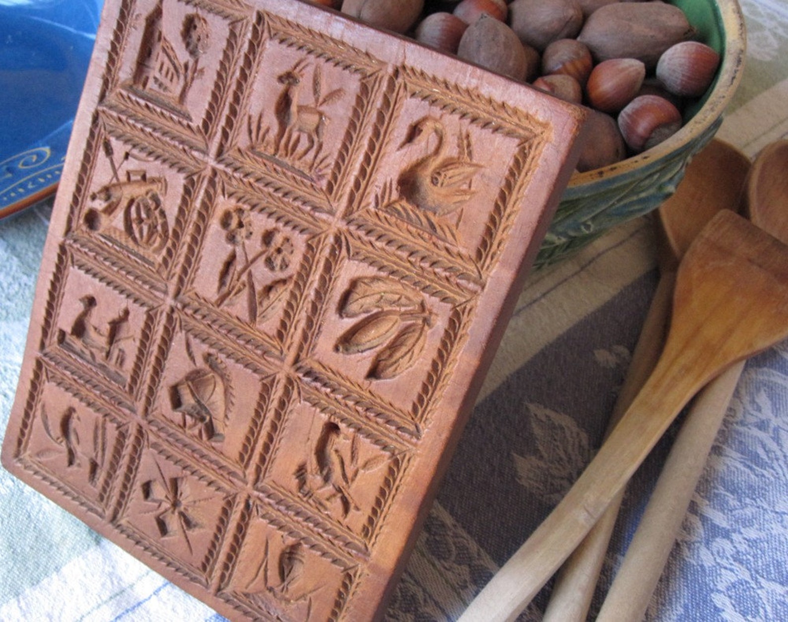 Springerle wooden cookie press mold handcarved early 1800s Etsy