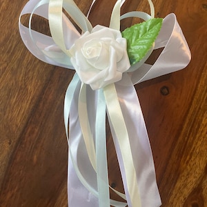 Wedding decoration car bows heart decorated with flowers, durable because artificial flowers red burgundy baby blue bride & groom car decoration wedding