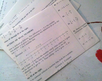 HANDMADE ENVELOPES VINTAGE Book Page Math