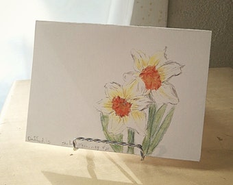 BLANK CARD DAFFODILS