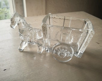 VINTAGE CANDY DISH Horse and Cart