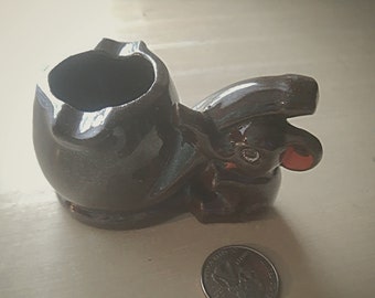 VINTAGE PIPE HOLDER Elephant Ashtray