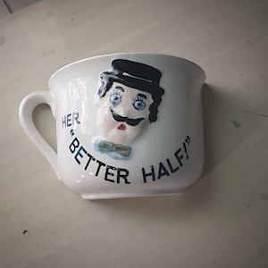 VINTAGE MUG SET His & Hers Better Half