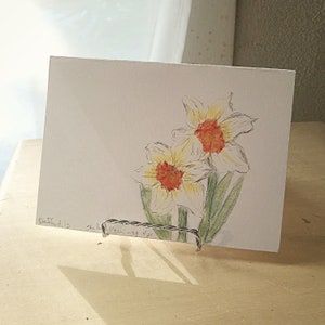TARJETA EN BLANCO NARCISOS