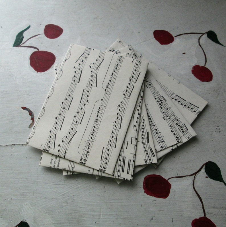 ENVELOPES BAND NERD Set of Six Etsy