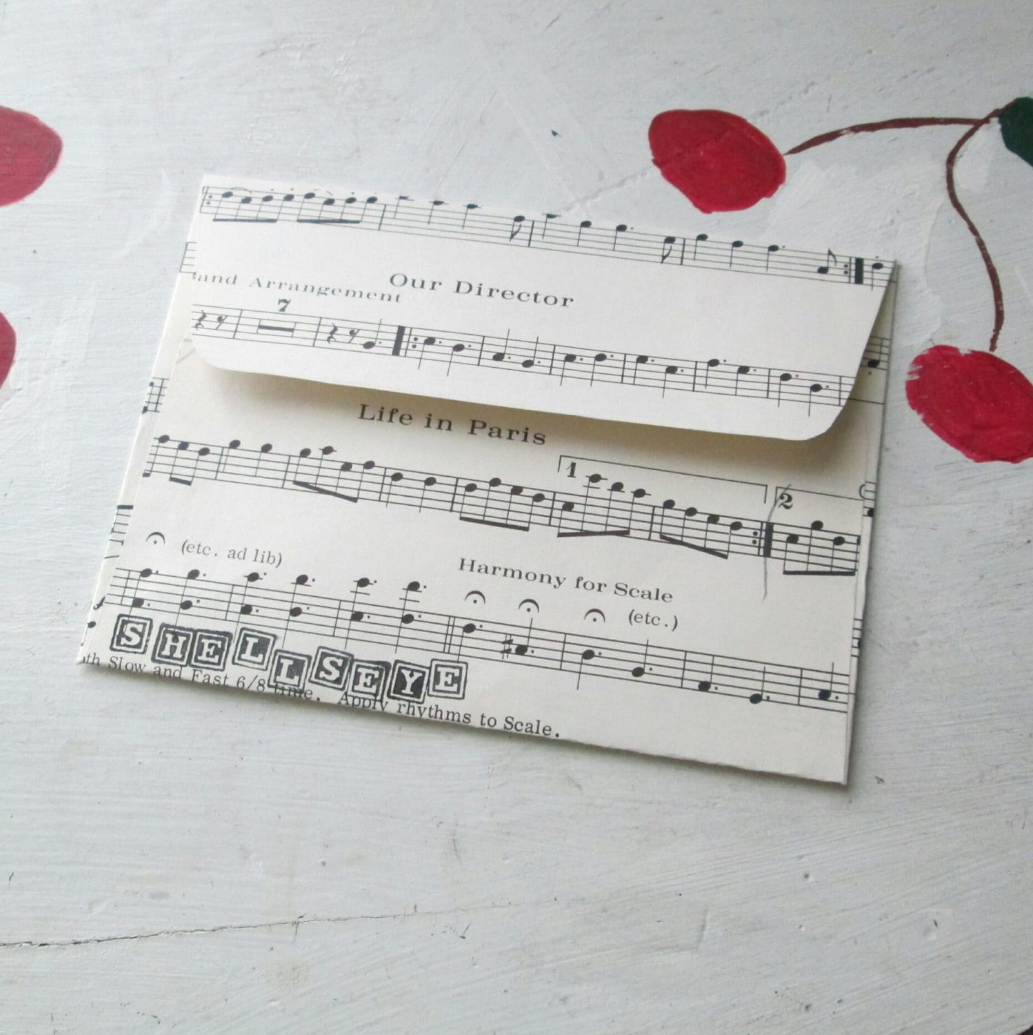 ENVELOPES BAND NERD Set of Six Etsy