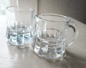 SHOT GLASS MUGS Vintage Federal Glassware