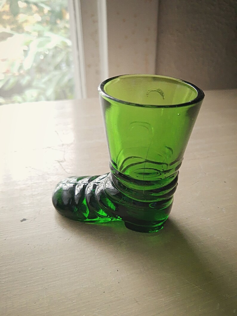 VINTAGE SHOT GLASS Boot Etsy