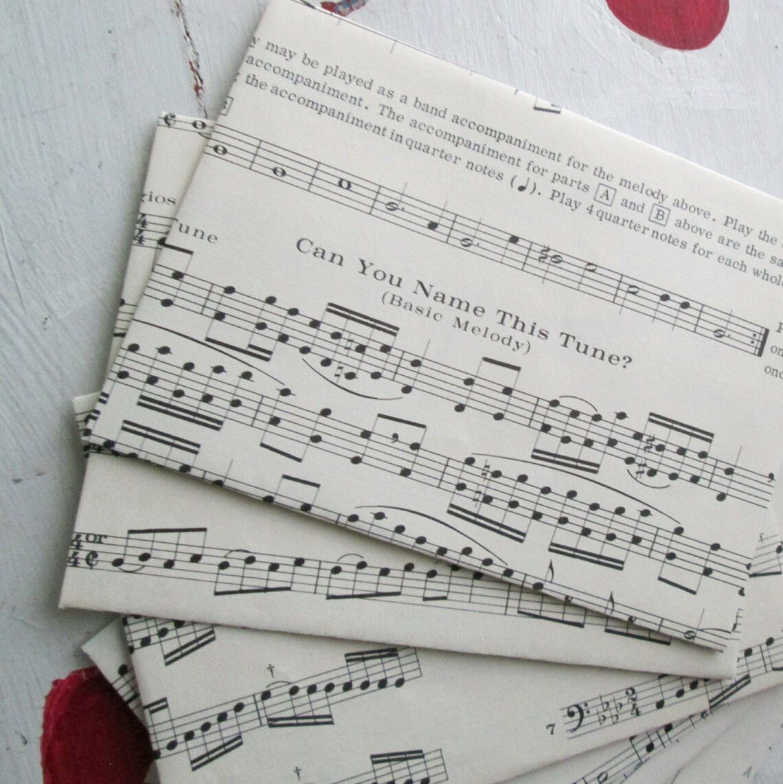 ENVELOPES BAND NERD Set of Six Etsy