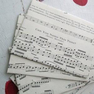 BUSTE VINTAGE BOOK Pagina Musica Set di sei