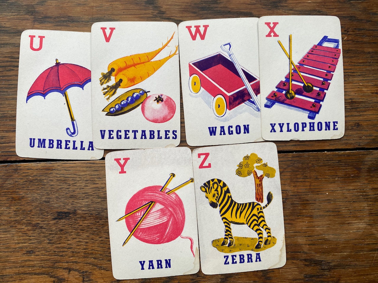 FULL Set ABC Educational Card Game, 1940s-1950s, Midcentury