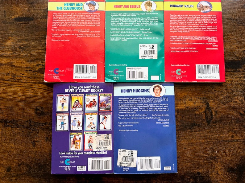 Lot of Beverly Cleary 1990 Avon Camelot Paperbacks, Runaway Ralph ...