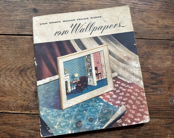 1940 Wallpapers, Montgomery Wards, wallpaper samples, historic preservation architecture, interior decoration history