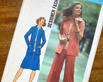 UNCUT Simplicity 6845, Size 18 Bust 40 Inch Misses, 1975 1970s