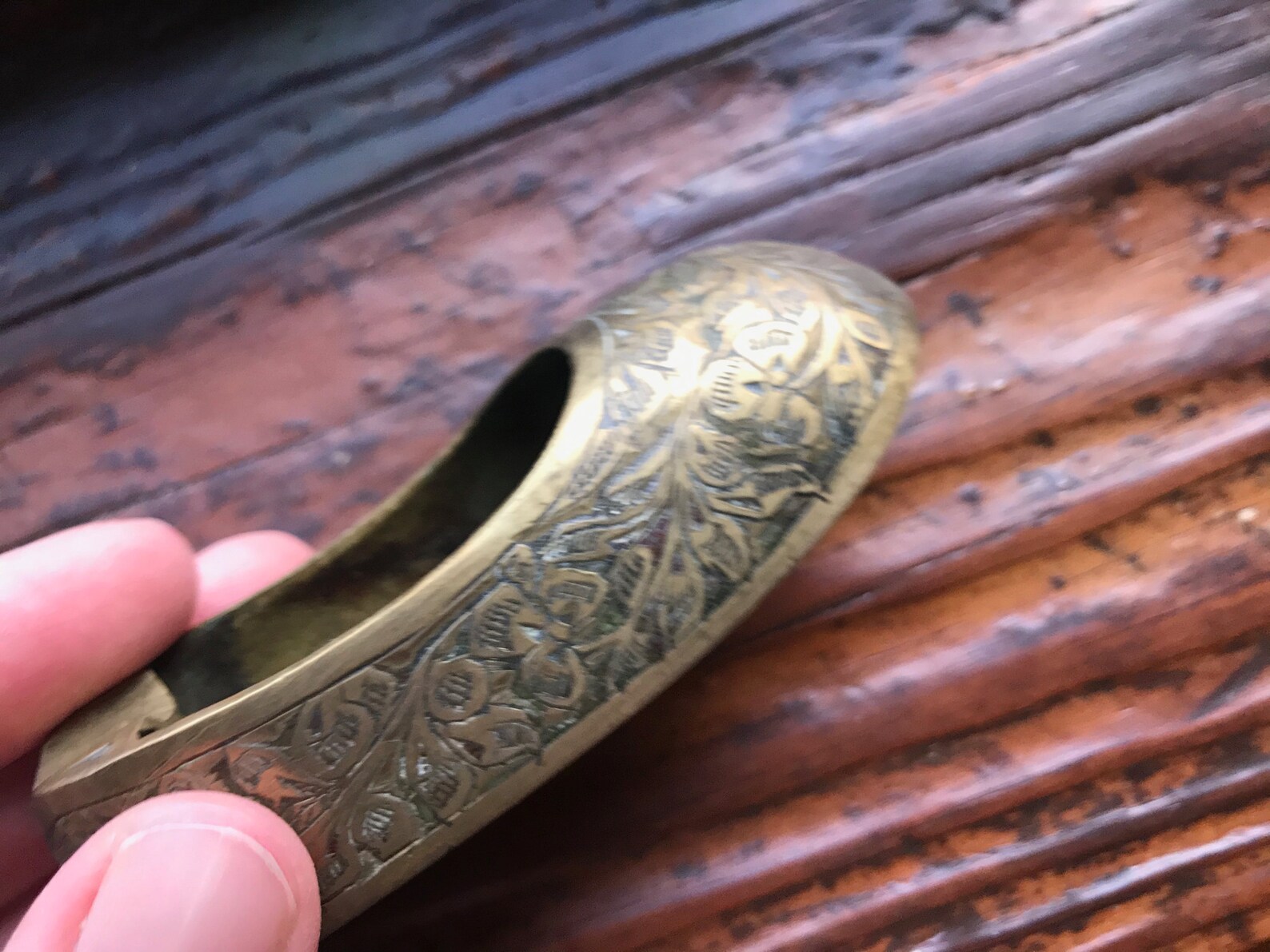 Vtg 1970s Brass Slipper/shoe Ashtray Etched Made in India - Etsy