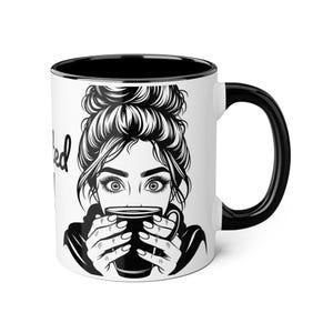 Overstimulated As F*%! Mug | Funny Mental Health Coffee Cup | Burnout Humor Gift | Tired AF Mom Mug | Sarcastic Self Care Cup