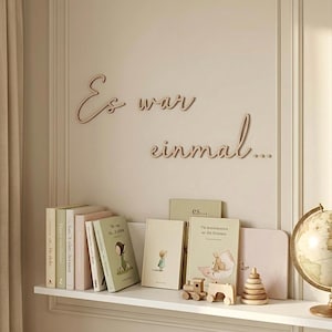 Schriftzug fürs Babyzimmer "Es war einmal", Holz Wandschild, Kinderzimmer Wanddeko, Babyzimmer Dekoration, Babygeschenk