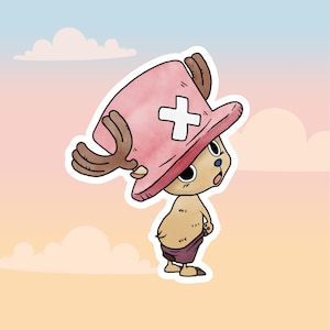 One Piece Chopper Kiss-Cut Sticker One Piece Anime Decal for Water Bottle Laptop Journal or Gift